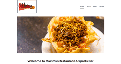 Desktop Screenshot of maximusrestaurantandsportsbar.com