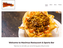 Tablet Screenshot of maximusrestaurantandsportsbar.com